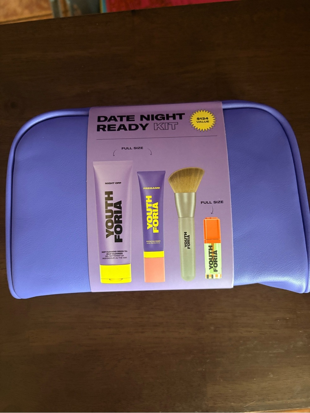 Youth Foria Date Night Ready Kit — Lavender Travel Pouch